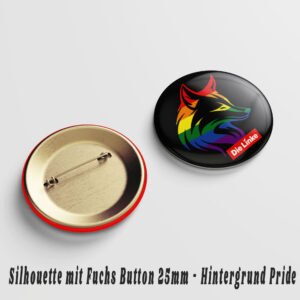 Silhouetten Fuchs Button